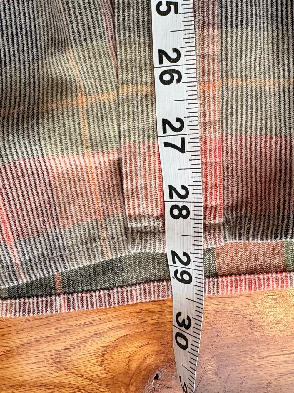 ORVIS Corduroy Button-Down Plaid Shirt in Orange Grey Green Men’s Medium - Picture 12 of 14